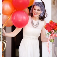 Casamento: laranja e balões